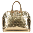 LOUIS VUITTON Monogram Miroir Alma MM Hand Bag Gold Dore M93624 LV Auth 122881-3