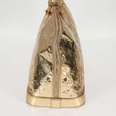 LOUIS VUITTON Monogram Miroir Alma MM Hand Bag Gold Dore M93624 LV Auth 122881-6