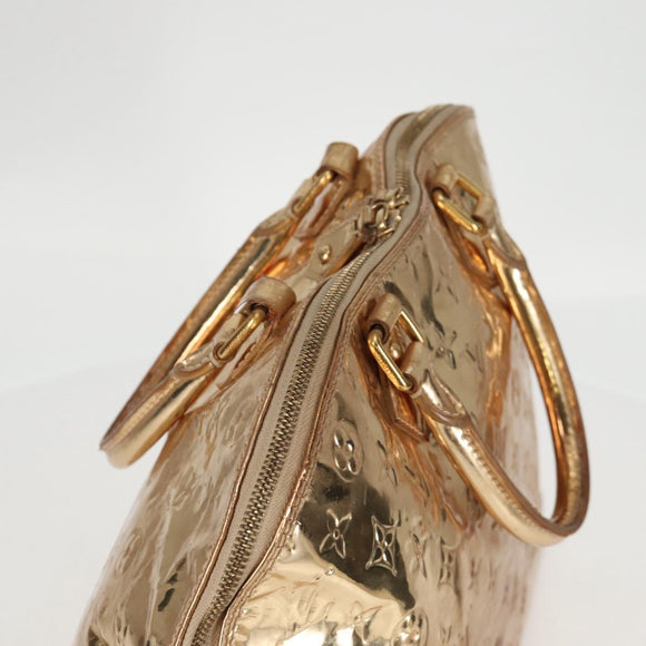 LOUIS VUITTON Monogram Miroir Alma MM Hand Bag Gold Dore M93624 LV Auth 122881