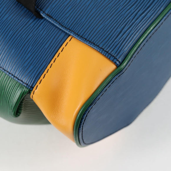 LOUIS VUITTON Epi Christopher PM Backpack Tricolor Blue Red M55565 Auth 122883M