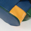 LOUIS VUITTON Epi Christopher PM Backpack Tricolor Blue Red M55565 Auth 122883M-18