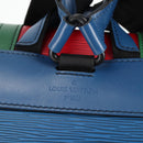 LOUIS VUITTON Epi Christopher PM Backpack Tricolor Blue Red M55565 Auth 122883M-19