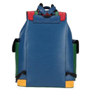 LOUIS VUITTON Epi Christopher PM Backpack Tricolor Blue Red M55565 Auth 122883M-2