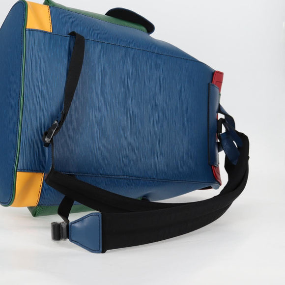 LOUIS VUITTON Epi Christopher PM Backpack Tricolor Blue Red M55565 Auth 122883M