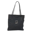 FENDI Zucca Canvas Tote Bag Nylon Black Silver Auth 122900-1