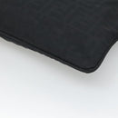 FENDI Zucca Canvas Tote Bag Nylon Black Silver Auth 122900-15