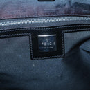 FENDI Zucca Canvas Tote Bag Nylon Black Silver Auth 122900-17