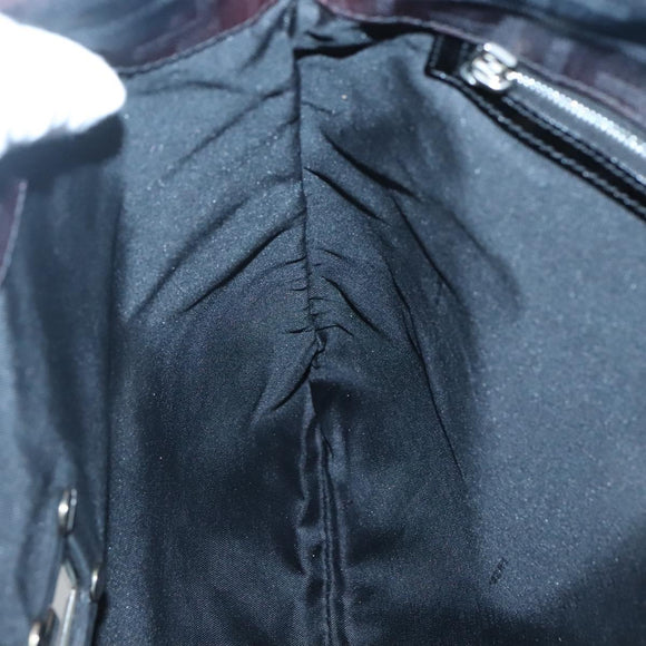 FENDI Zucca Canvas Tote Bag Nylon Black Silver Auth 122900