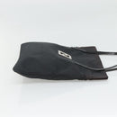 FENDI Zucca Canvas Tote Bag Nylon Black Silver Auth 122900-4