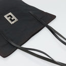 FENDI Zucca Canvas Tote Bag Nylon Black Silver Auth 122900-6
