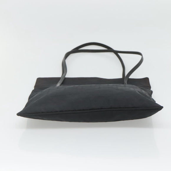 FENDI Zucca Canvas Tote Bag Nylon Black Silver Auth 122900
