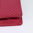 PRADA Chain Shoulder Bag Leather Pink Gold Auth 122903-17