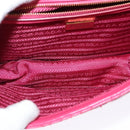 PRADA Chain Shoulder Bag Leather Pink Gold Auth 122903-11