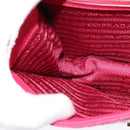 PRADA Chain Shoulder Bag Leather Pink Gold Auth 122903-21