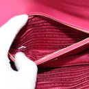 PRADA Chain Shoulder Bag Leather Pink Gold Auth 122903-22