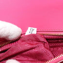 PRADA Chain Shoulder Bag Leather Pink Gold Auth 122903-12