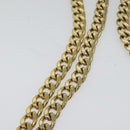 PRADA Chain Shoulder Bag Leather Pink Gold Auth 122903-8