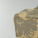 CHANEL Camelia Chain Tote Bag Straw Beige CC Auth 122907-10