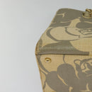 CHANEL Camelia Chain Tote Bag Straw Beige CC Auth 122907-12