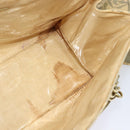CHANEL Camelia Chain Tote Bag Straw Beige CC Auth 122907-17