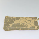 CHANEL Camelia Chain Tote Bag Straw Beige CC Auth 122907-20