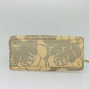 CHANEL Camelia Chain Tote Bag Straw Beige CC Auth 122907-9