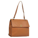 CHANEL Shoulder Bag Caviar Skin Brown Gold CC Auth 122913-1