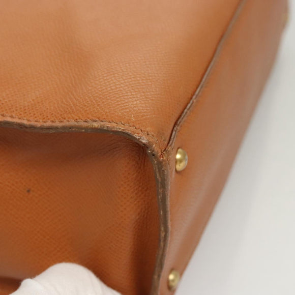 CHANEL Shoulder Bag Caviar Skin Brown Gold CC Auth 122913