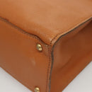 CHANEL Shoulder Bag Caviar Skin Brown Gold CC Auth 122913-15