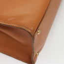 CHANEL Shoulder Bag Caviar Skin Brown Gold CC Auth 122913-16