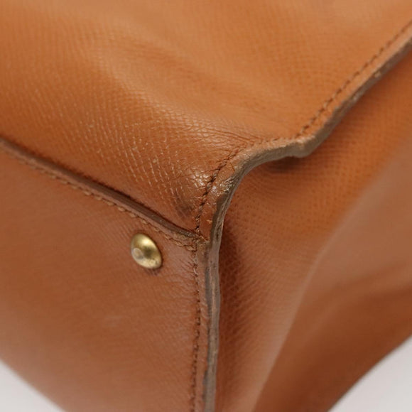 CHANEL Shoulder Bag Caviar Skin Brown Gold CC Auth 122913