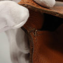 CHANEL Shoulder Bag Caviar Skin Brown Gold CC Auth 122913-9