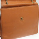 CHANEL Shoulder Bag Caviar Skin Brown Gold CC Auth 122913-20