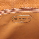 CHANEL Shoulder Bag Caviar Skin Brown Gold CC Auth 122913-21