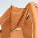 CHANEL Shoulder Bag Caviar Skin Brown Gold CC Auth 122913-23