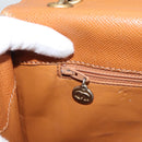 CHANEL Shoulder Bag Caviar Skin Brown Gold CC Auth 122913-24