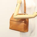 CHANEL Shoulder Bag Caviar Skin Brown Gold CC Auth 122913-27