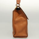 CHANEL Shoulder Bag Caviar Skin Brown Gold CC Auth 122913-4