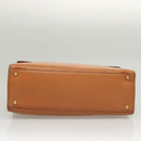 CHANEL Shoulder Bag Caviar Skin Brown Gold CC Auth 122913-5