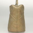 Salvatore Ferragamo Hand Bag Suede Gold Silver Auth 122919-3