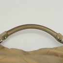 Salvatore Ferragamo Hand Bag Suede Gold Silver Auth 122919-8