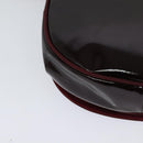 Salvatore Ferragamo Vala Shoulder Bag Patent leather Bordeaux Gold Auth 122920-15