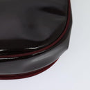Salvatore Ferragamo Vala Shoulder Bag Patent leather Bordeaux Gold Auth 122920-16