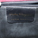 Salvatore Ferragamo Vala Shoulder Bag Patent leather Bordeaux Gold Auth 122920-12