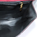 Salvatore Ferragamo Vala Shoulder Bag Patent leather Bordeaux Gold Auth 122920-18