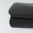 Salvatore Ferragamo Chain Shoulder Bag Leather Black Gold Auth 122921-9