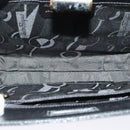 Salvatore Ferragamo Chain Shoulder Bag Leather Black Gold Auth 122921-10