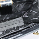 Salvatore Ferragamo Chain Shoulder Bag Leather Black Gold Auth 122921-17