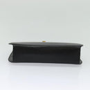 Salvatore Ferragamo Chain Shoulder Bag Leather Black Gold Auth 122921-5