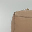 Miu Miu Tote Bag Leather 2way Beige Gold Auth 122923-9